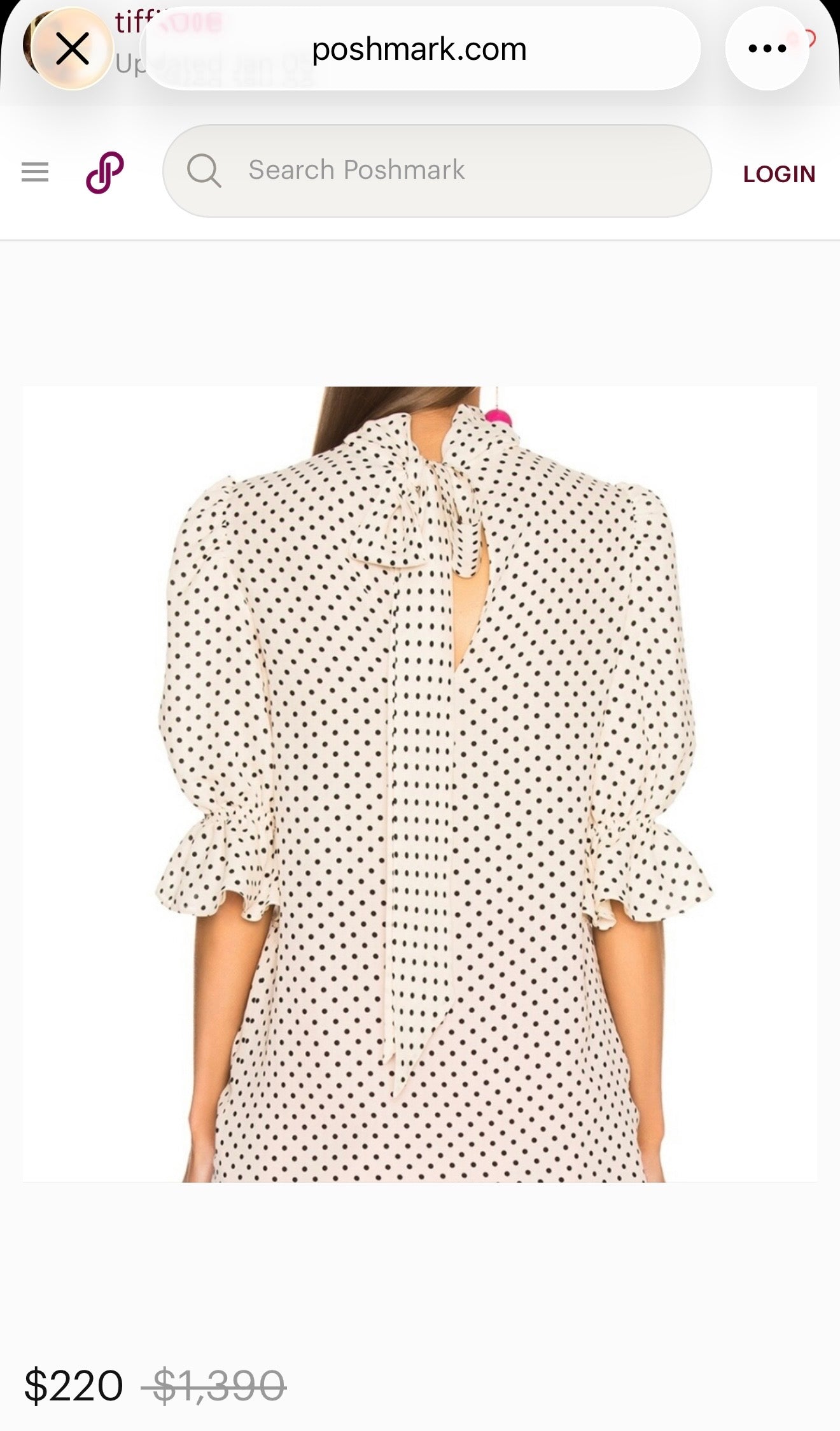 Authentic Valentino polka dot silk blouse