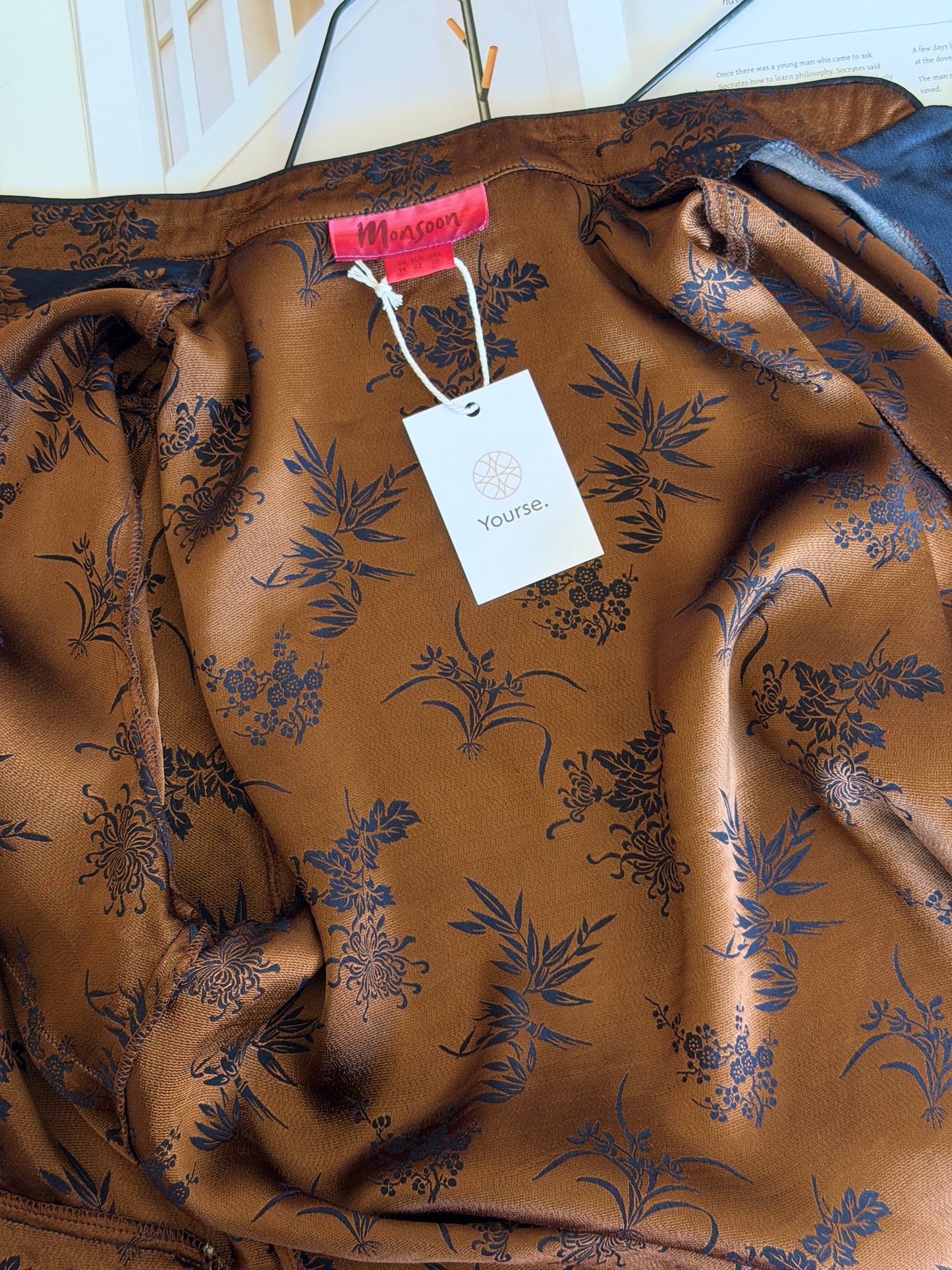 Silk blend oriental style blouse