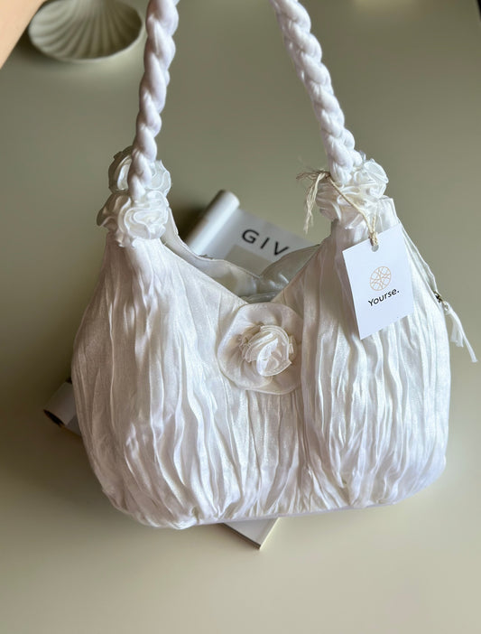 Romantic vintage satin bag