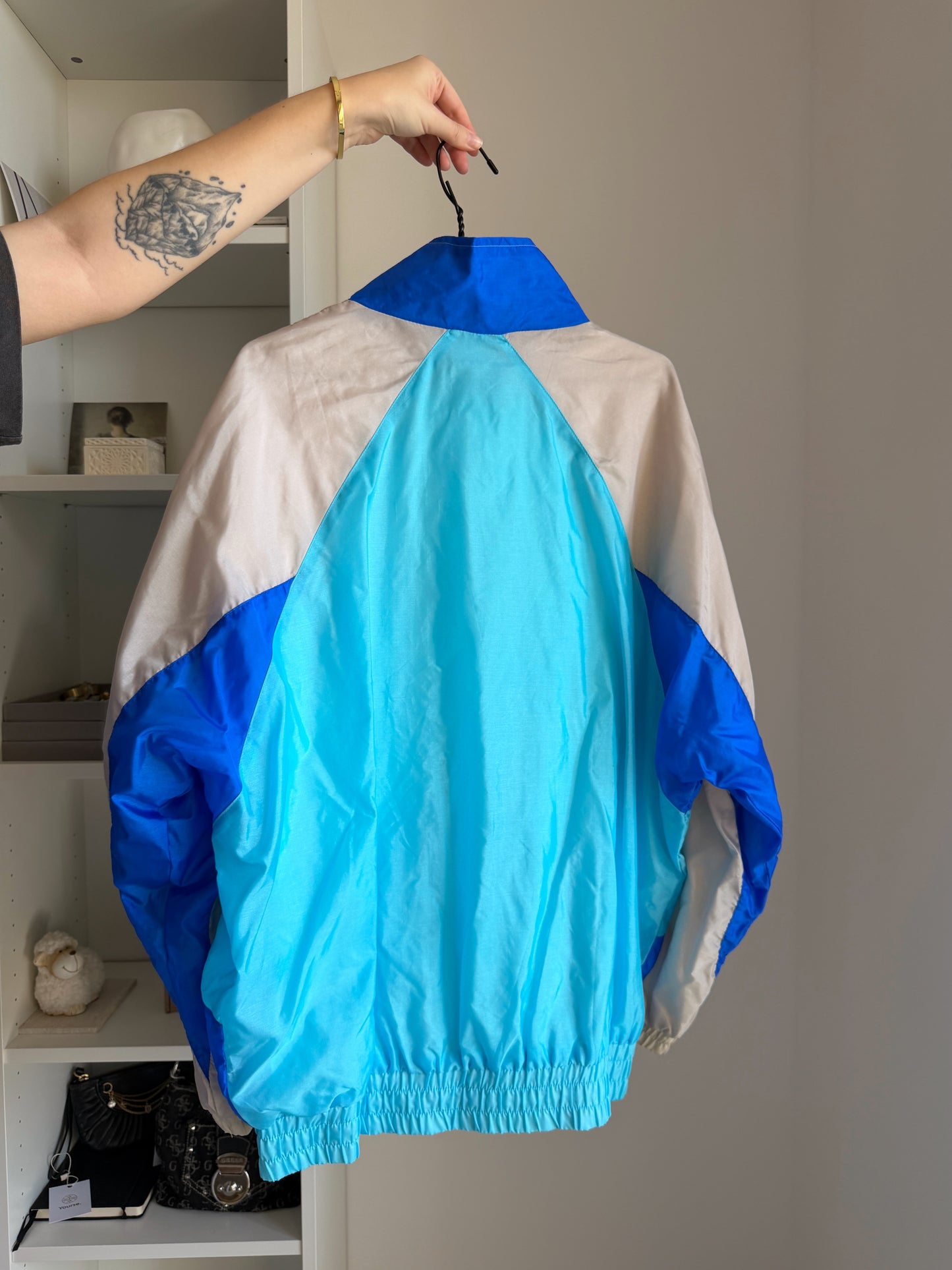 Vintage colour-block light windbreaker