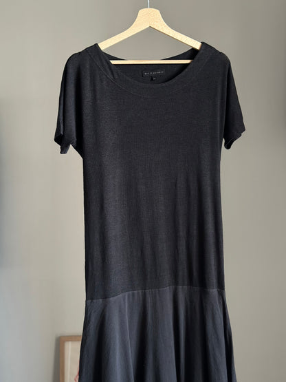 Amazing black linen/cotton casual dress