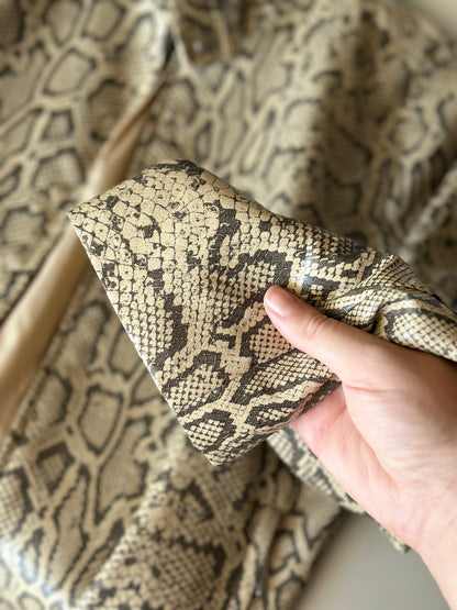 Amazing vintage snake-print faux leather jacket
