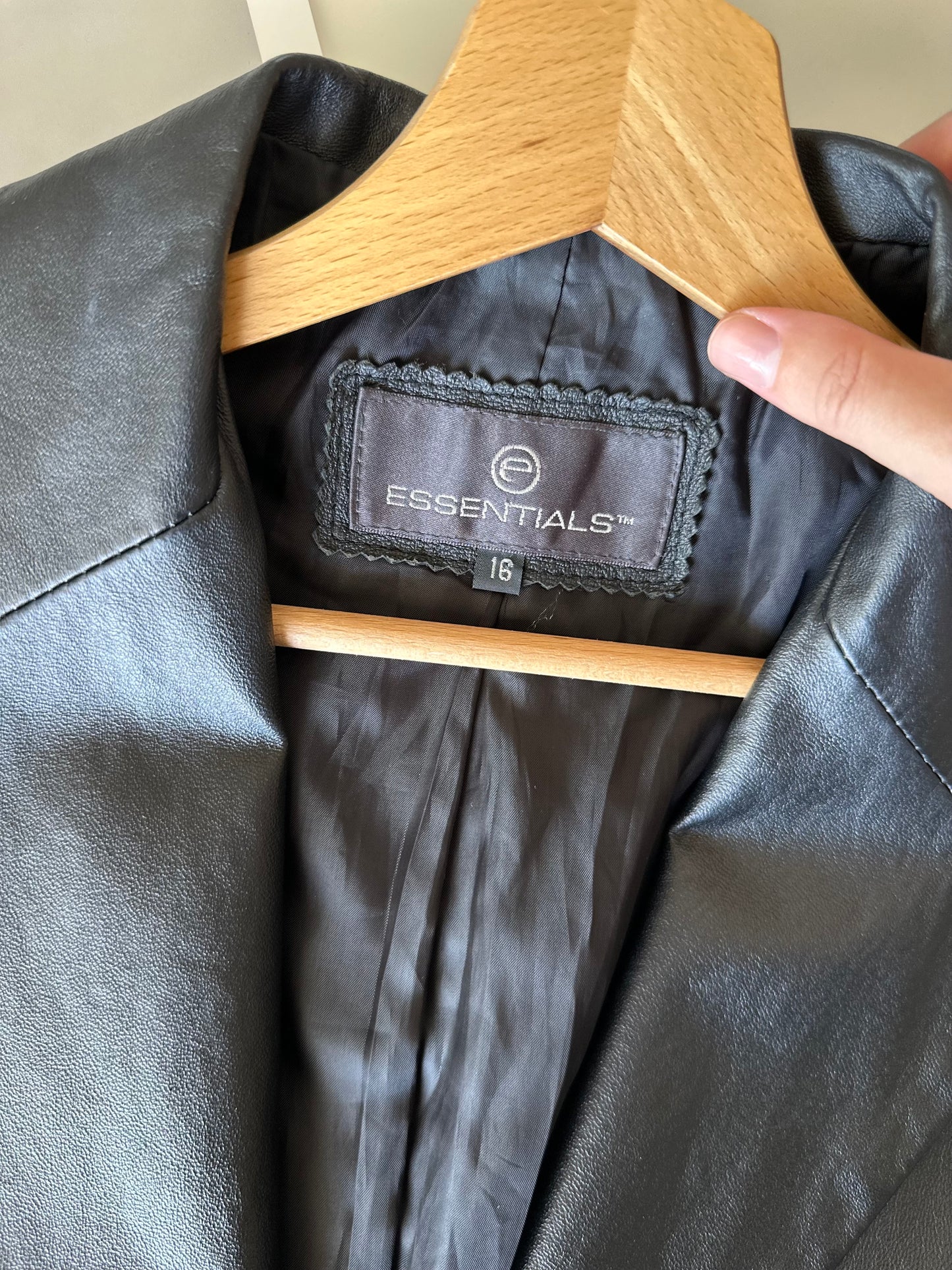 Vintage black leather jacket
