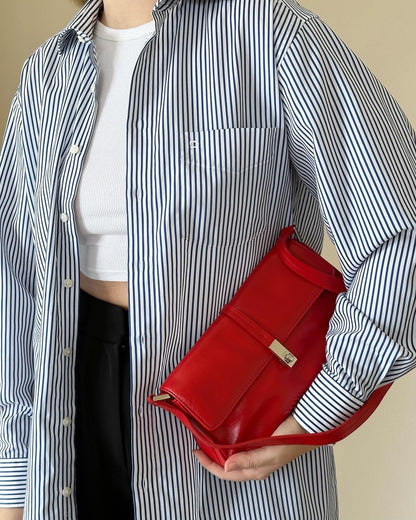 Beautiful vintage leather red bag ❤️