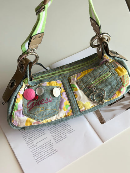 Rare vintage playful denim bag by Guess