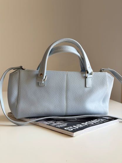 Vintage powder blue leather bag