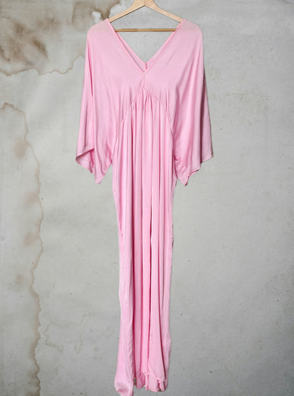 Charming vintage lounge pink dress