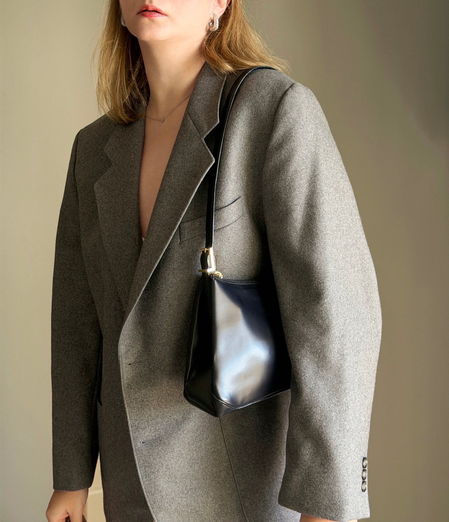 Classic vintage leather bag (made in Italy)