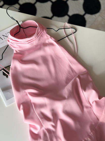 Romantic pink midi/maxi dress by Pretty Lavish