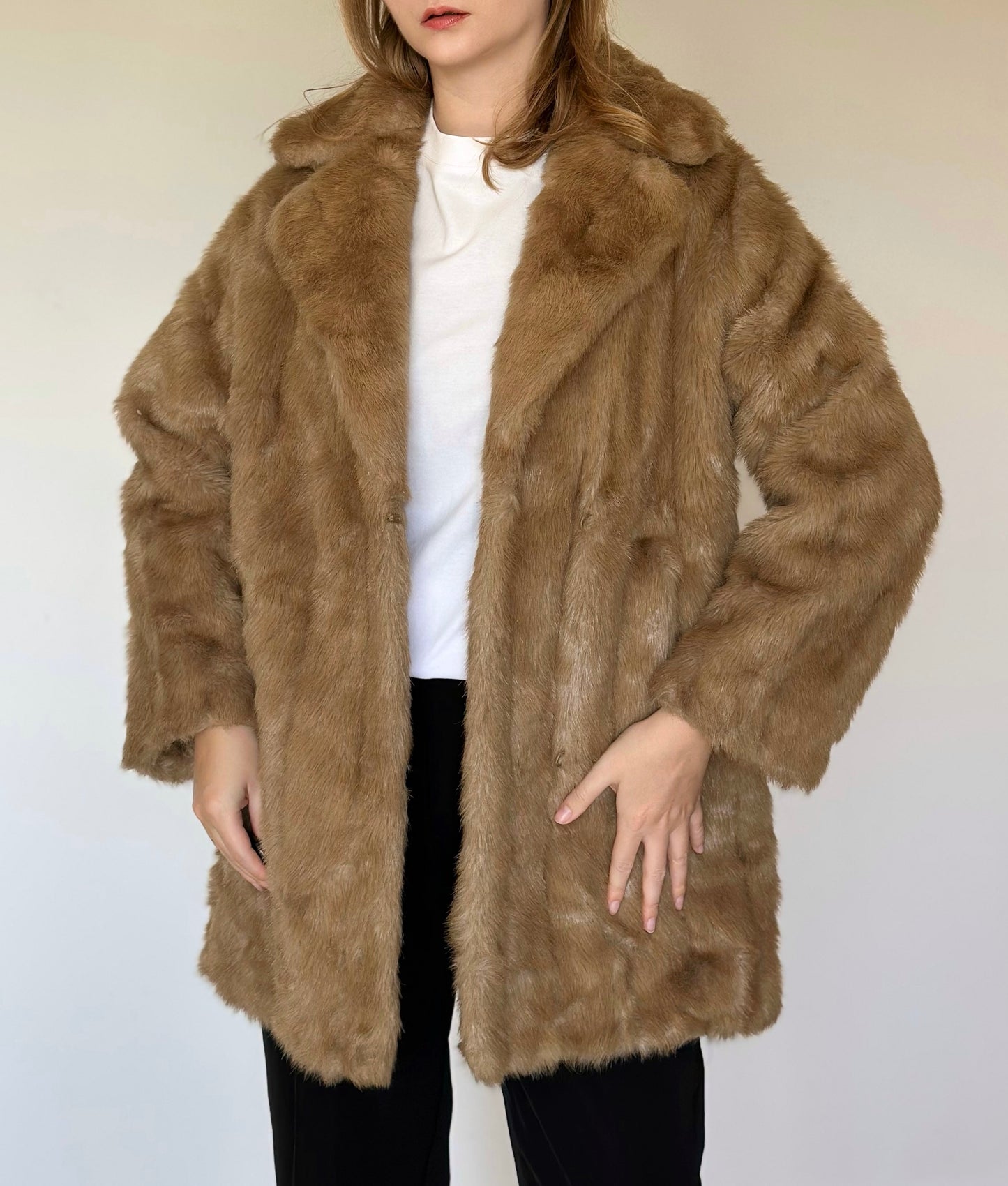 Charming vintage faux fur coat