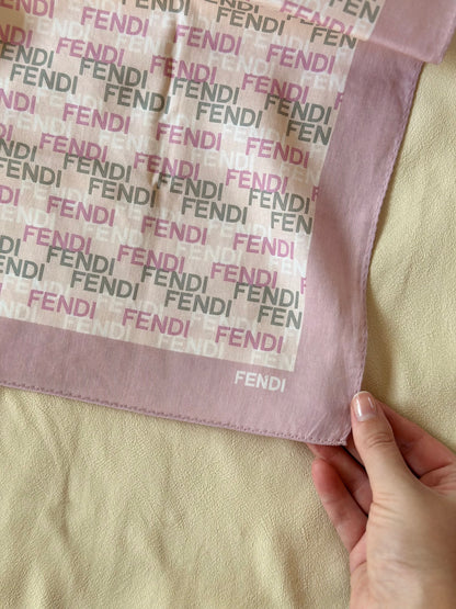 Stunning authentic vintage Fendi cotton scarf