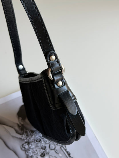 Vintage DKNY black mini baguette bag