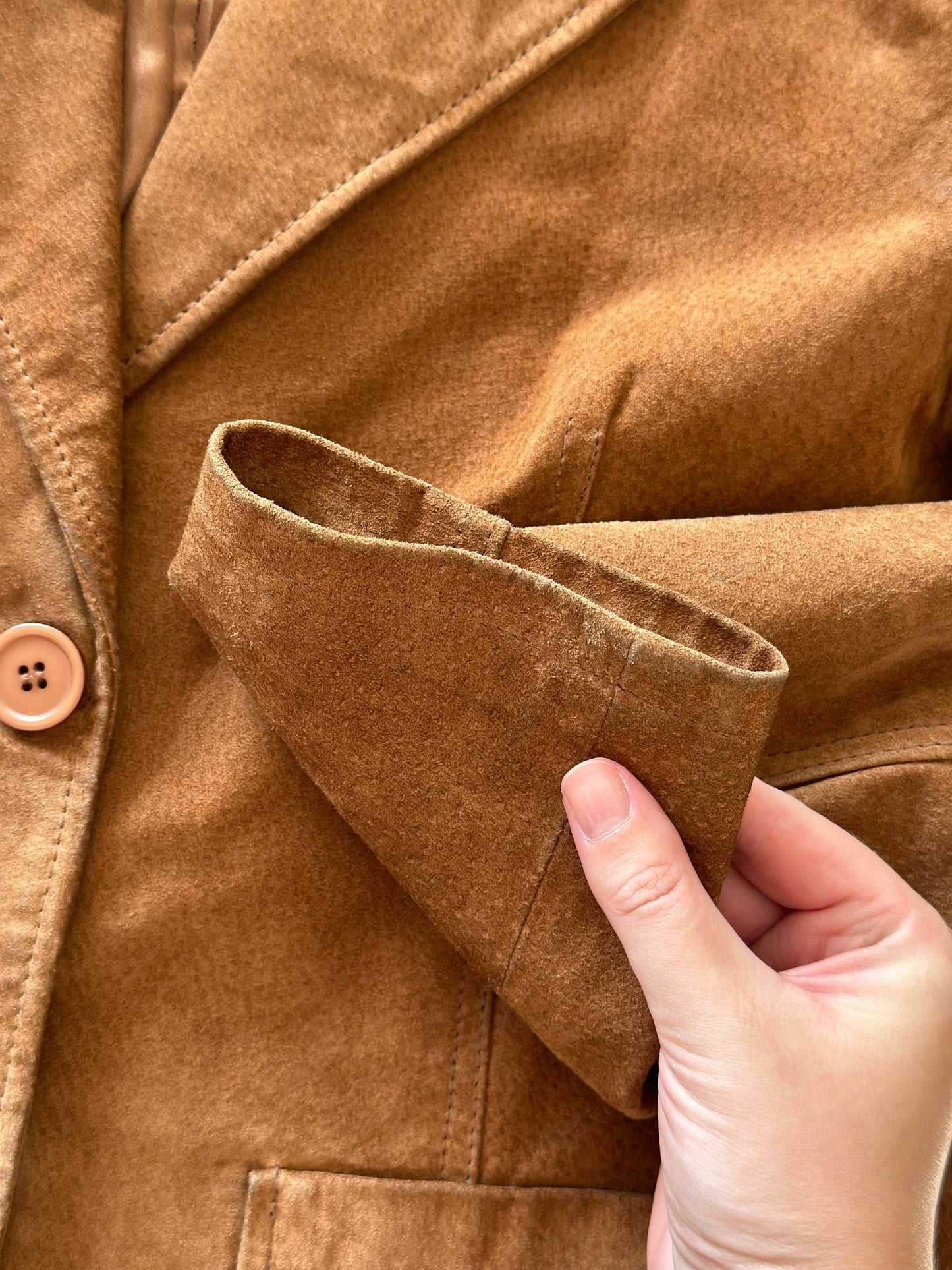 Vintage 100% suede red jacket