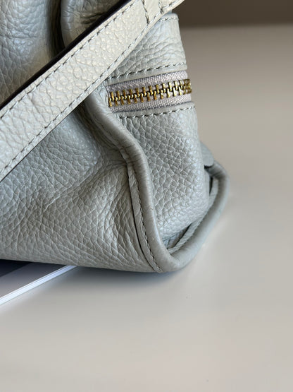Elegant grey leather handbag from Smith & Canova (England)