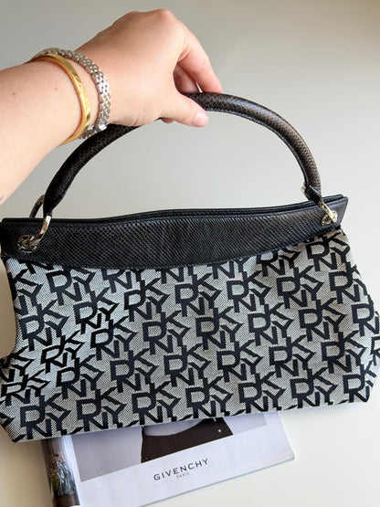 Vintage DKNY grey monogram bag (medium)