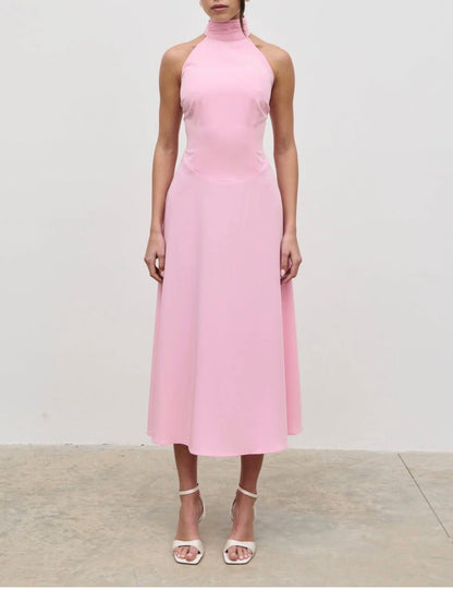 Romantic pink midi/maxi dress by Pretty Lavish