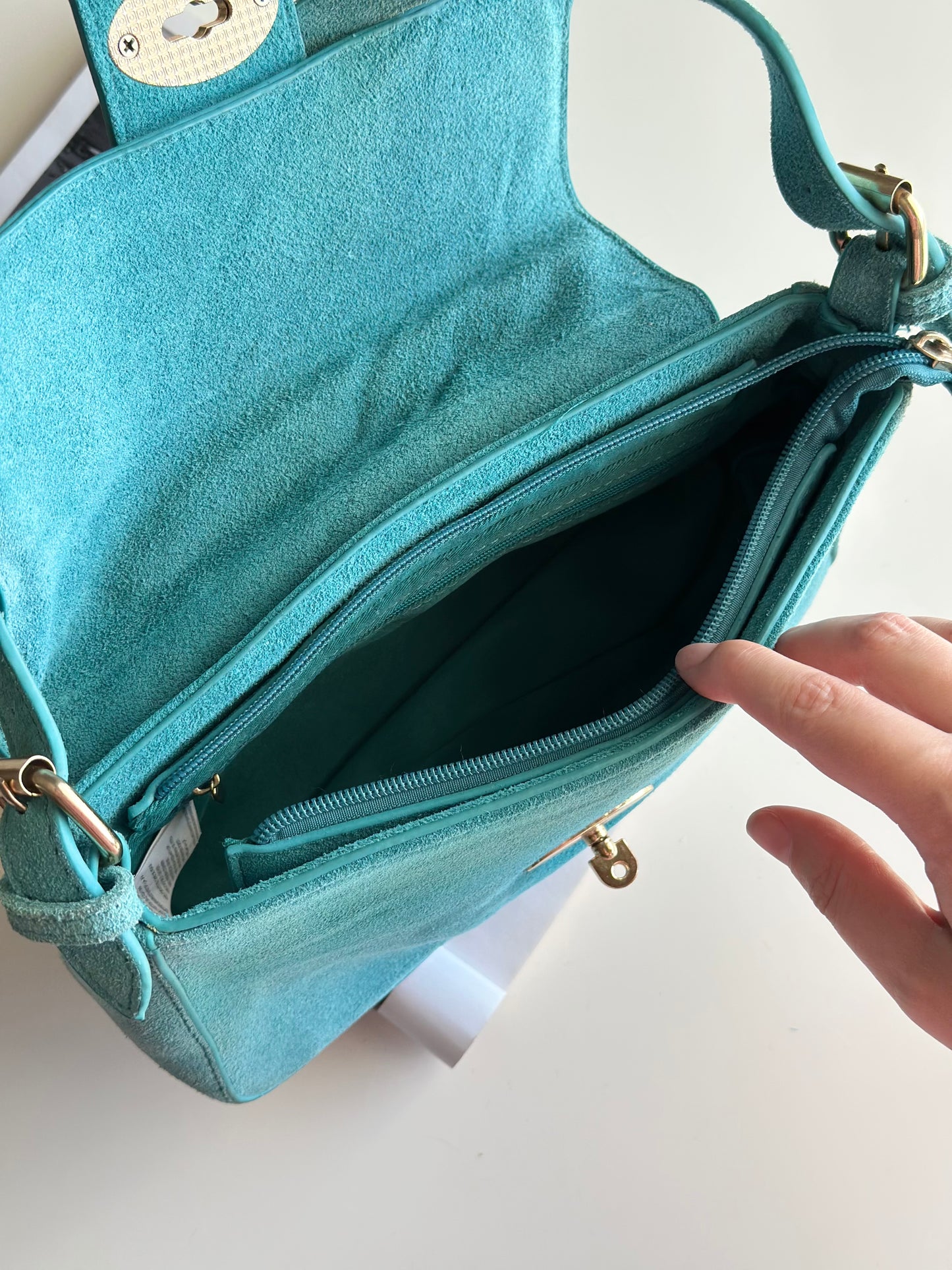 Lovely vintage suede shoulder bag
