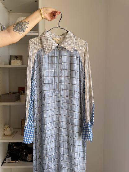 Silk blend textured dress H&M