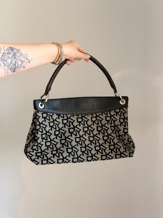 Vintage DKNY grey monogram bag (medium)