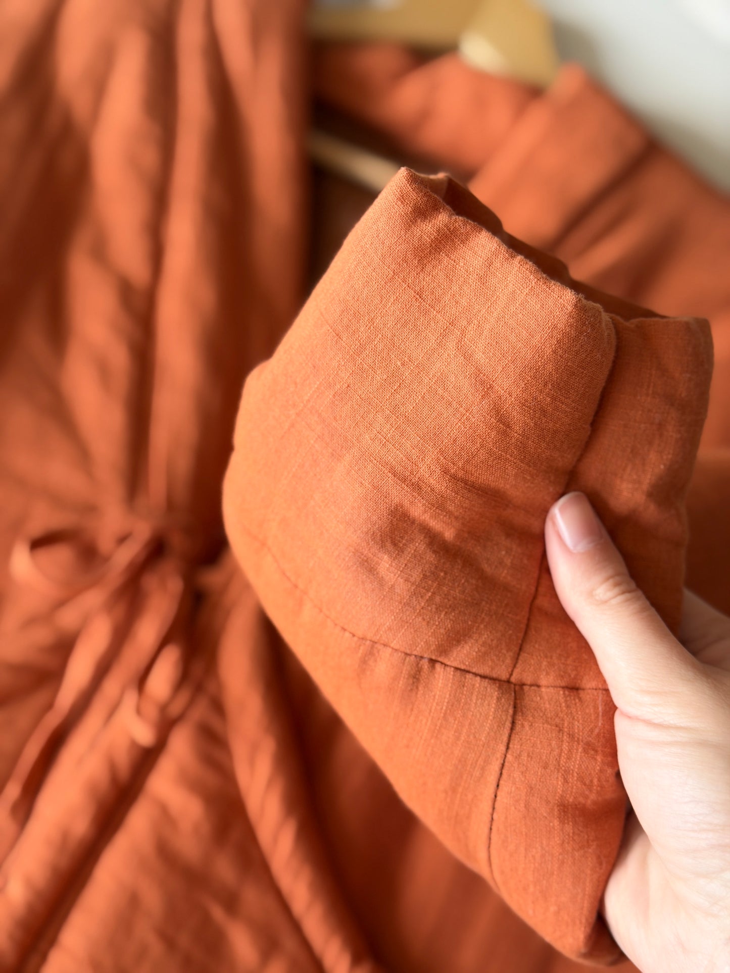 Quilted terracotta jacket
