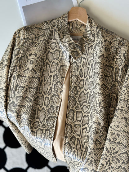 Amazing vintage snake-print faux leather jacket