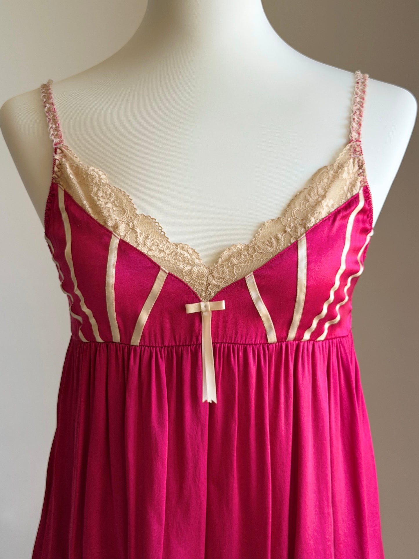 Vintage silk slip mini dress