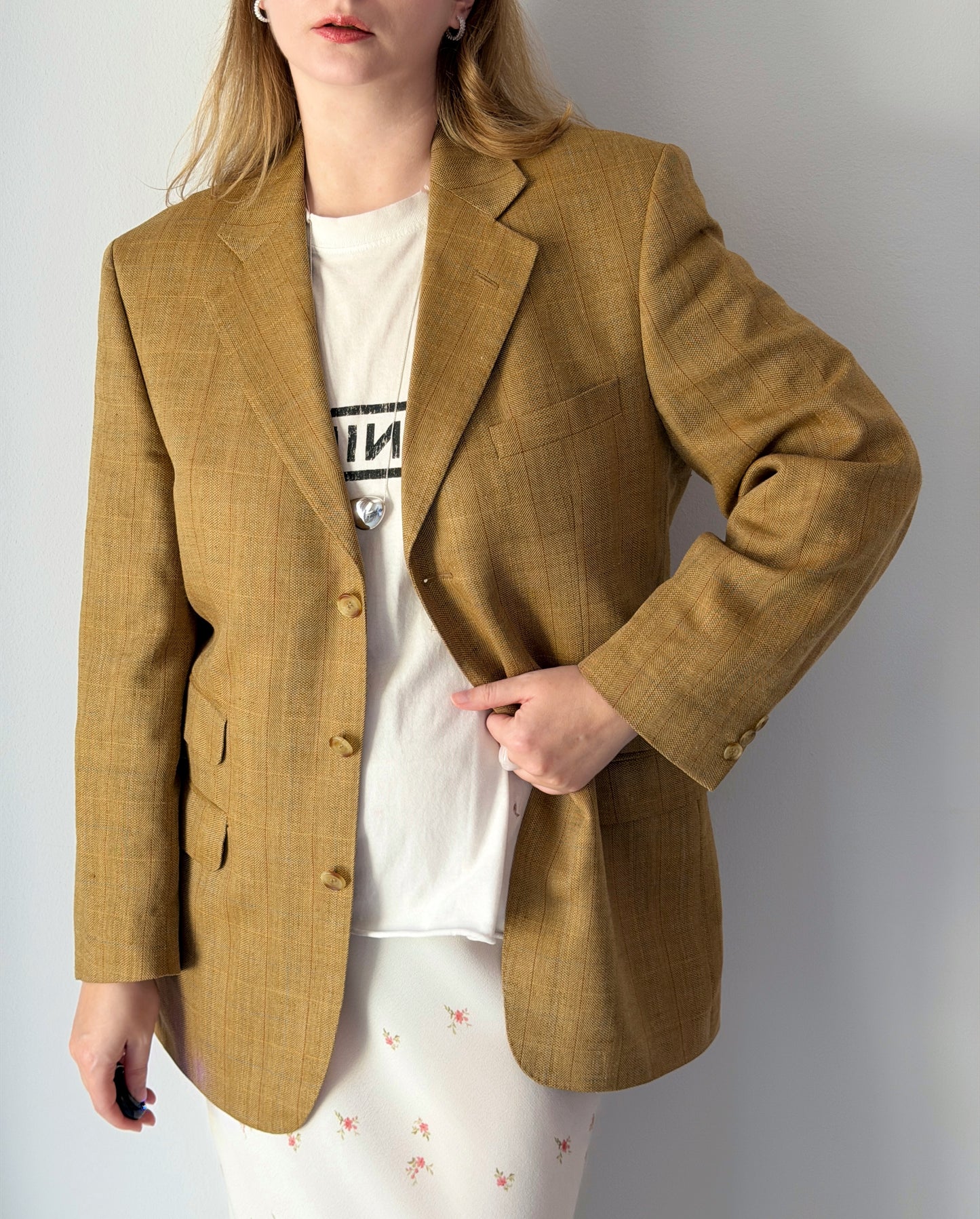 Vintage blazer DAKS in a rich mustard tone