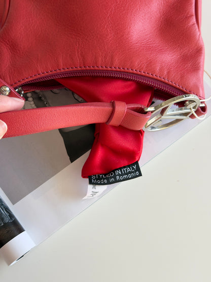 Vintage Coccinelle red leather bag