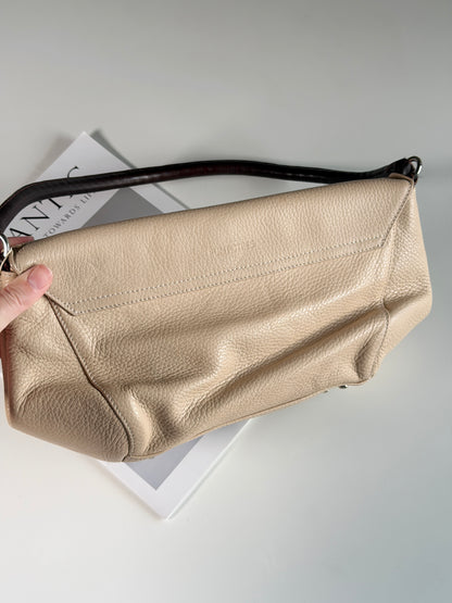 Sophisticated leather beige bag (made in Spain)