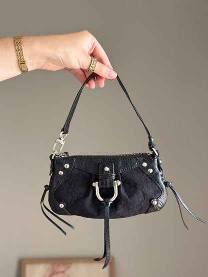 Vintage DKNY statement mini black bag