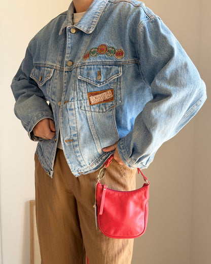 Vintage Coccinelle red leather bag