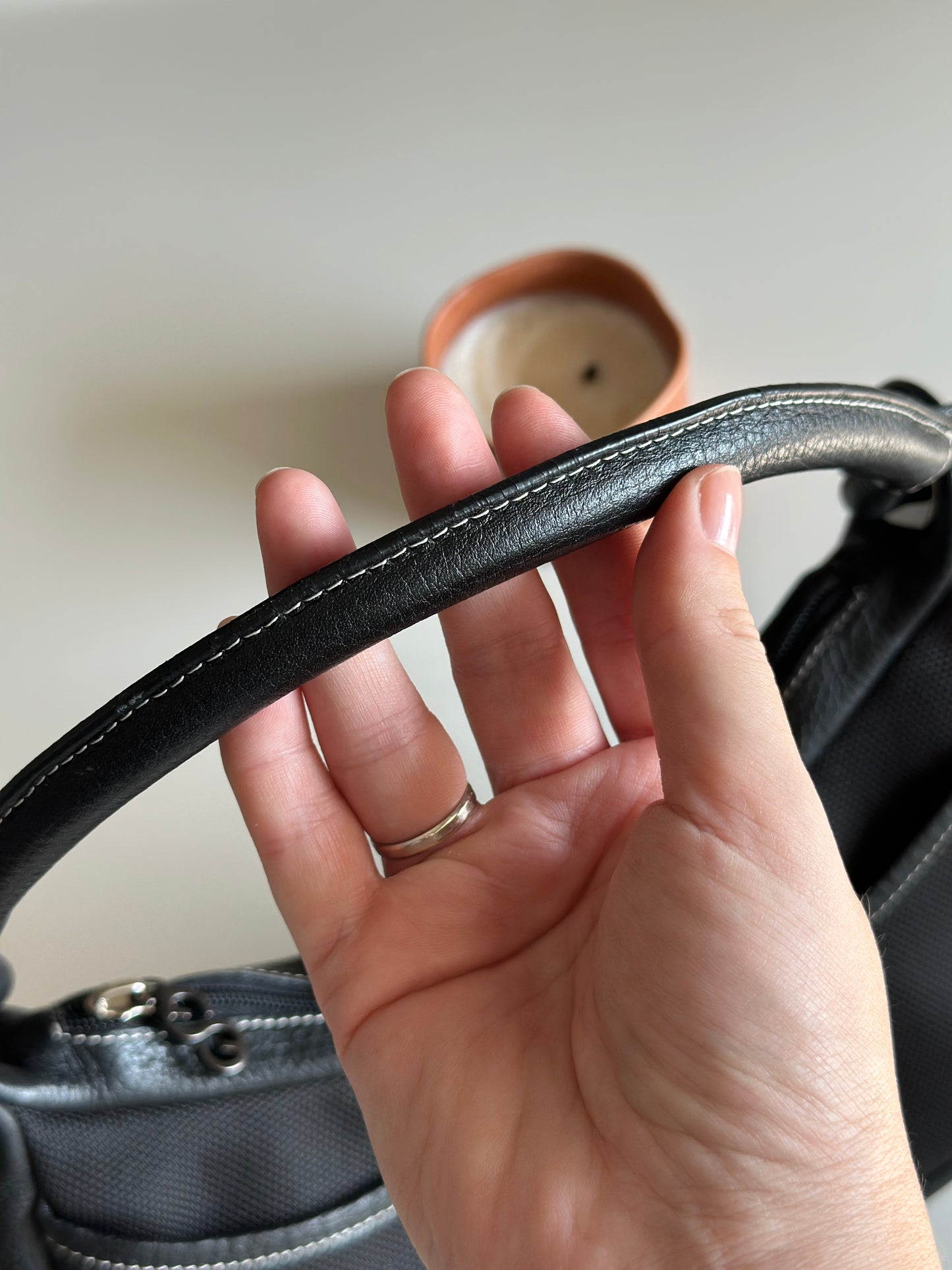 Chic vintage black bag by Escada Sport