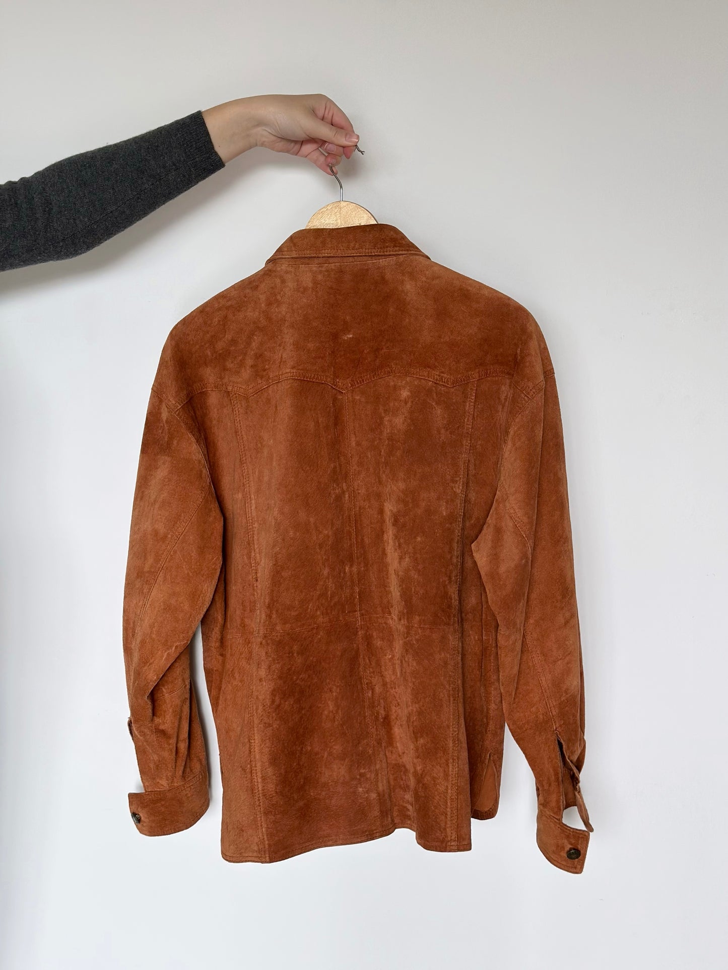 Unique vintage 100% leather overshirt