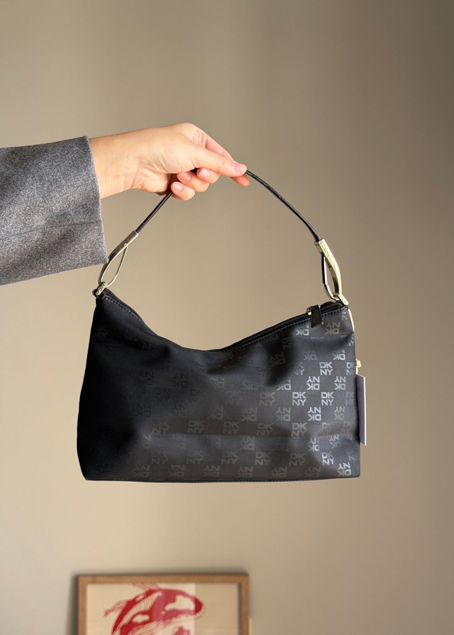 Classic vintage DKNY black shoulder bag