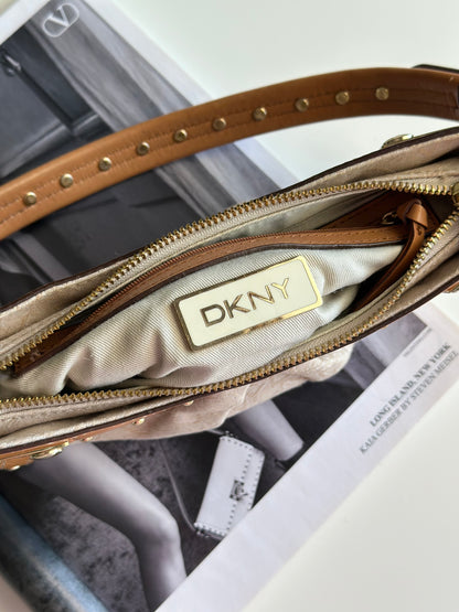Vintage chic DKNY small bag with edgy details