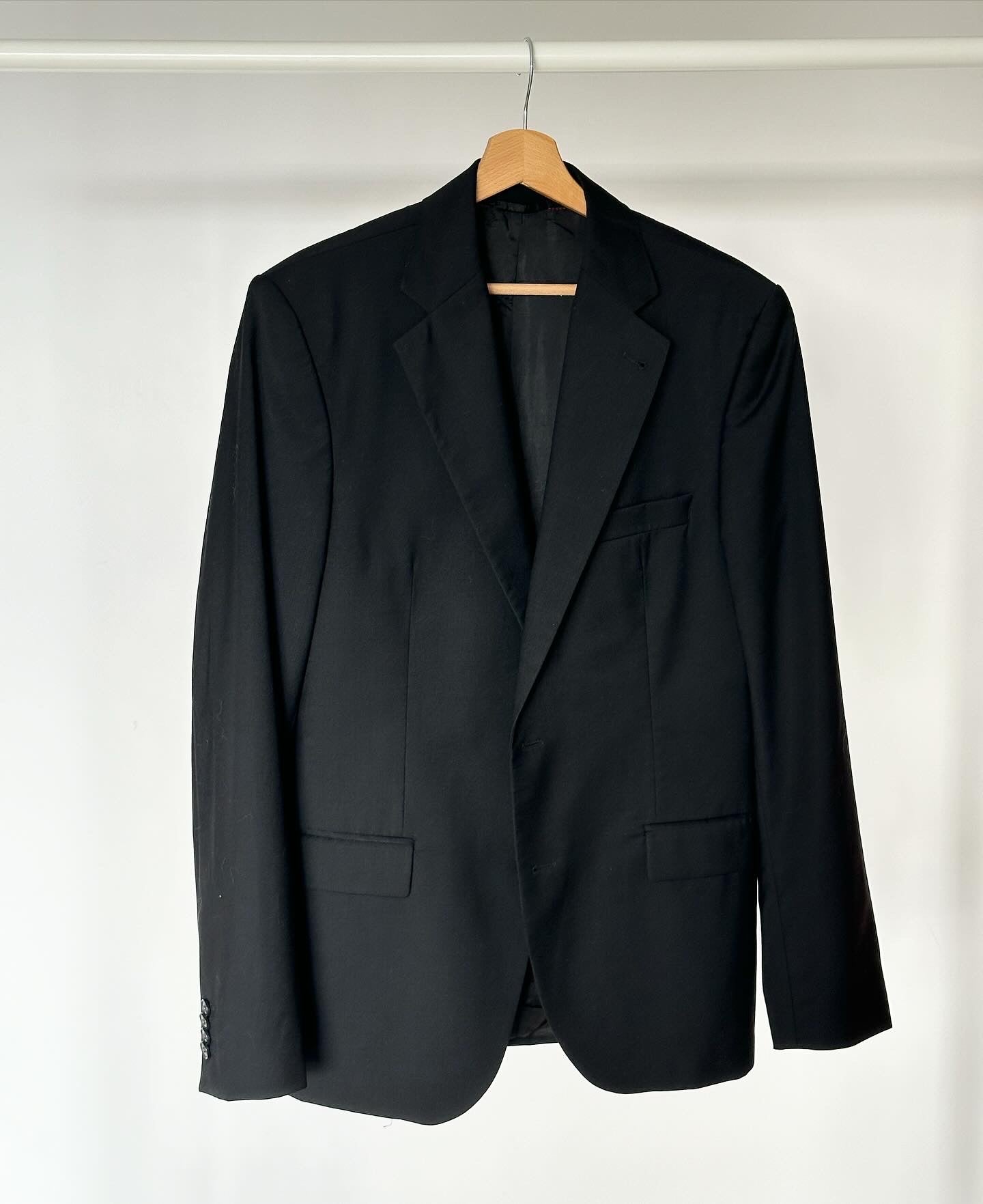 Vintage men's 100% wool black blazer