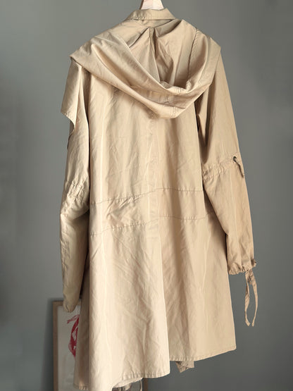Statement beige trench coat