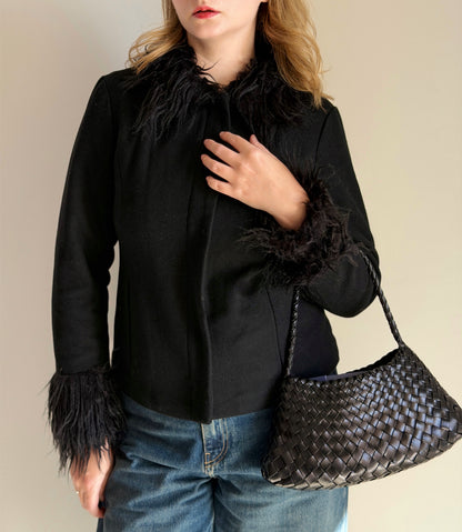 Stylish black wool jacket from NÜMPH