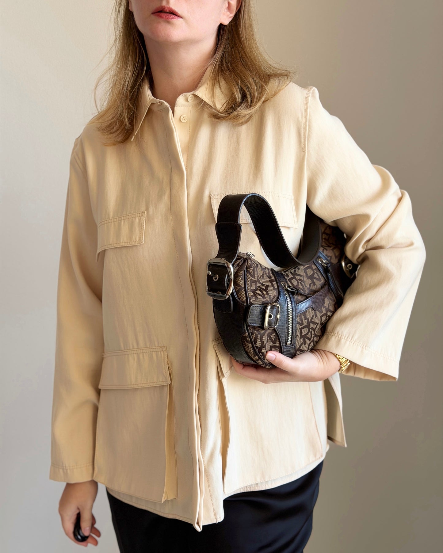 Vintage DKNY brown shoulder bag