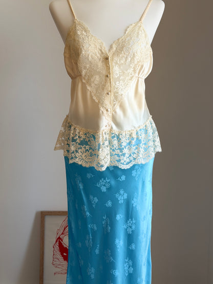 Stunning bias-cut midi/maxi viscose skirt
