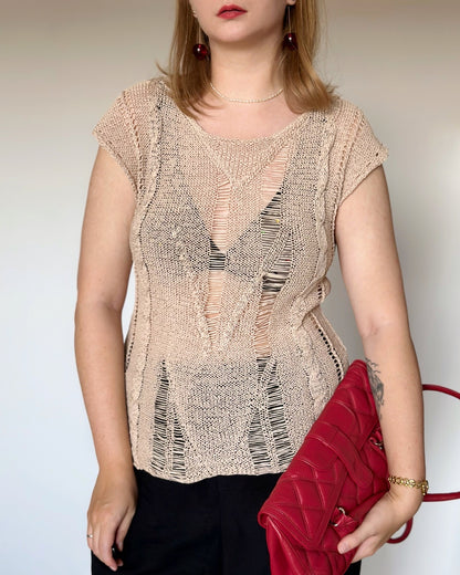 Trendy fitted vest top in a soft knit