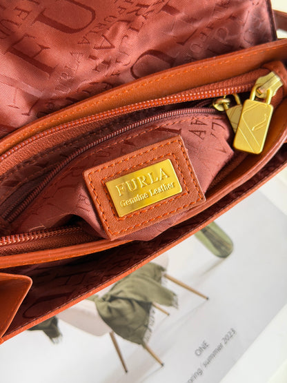 Authentic vintage Furla baguette bag