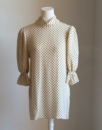 Authentic Valentino polka dot silk blouse