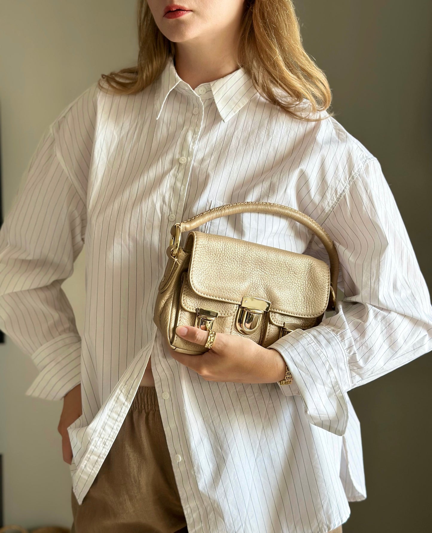 Chic mini leather bag from British designer Jasper Conran