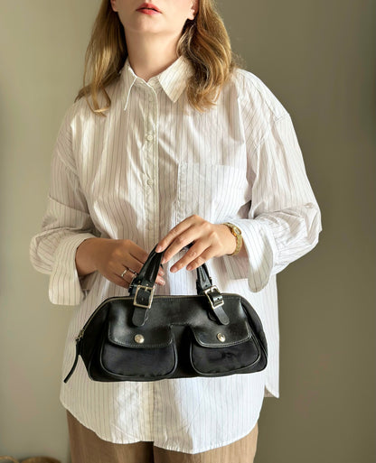 Lovely vintage DKNY satchel black bag
