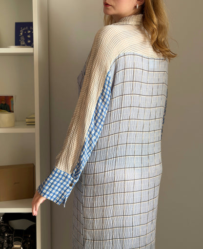 Silk blend textured dress H&M