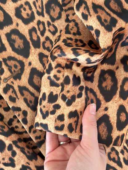 Bold and chic leopard print oversized blazer