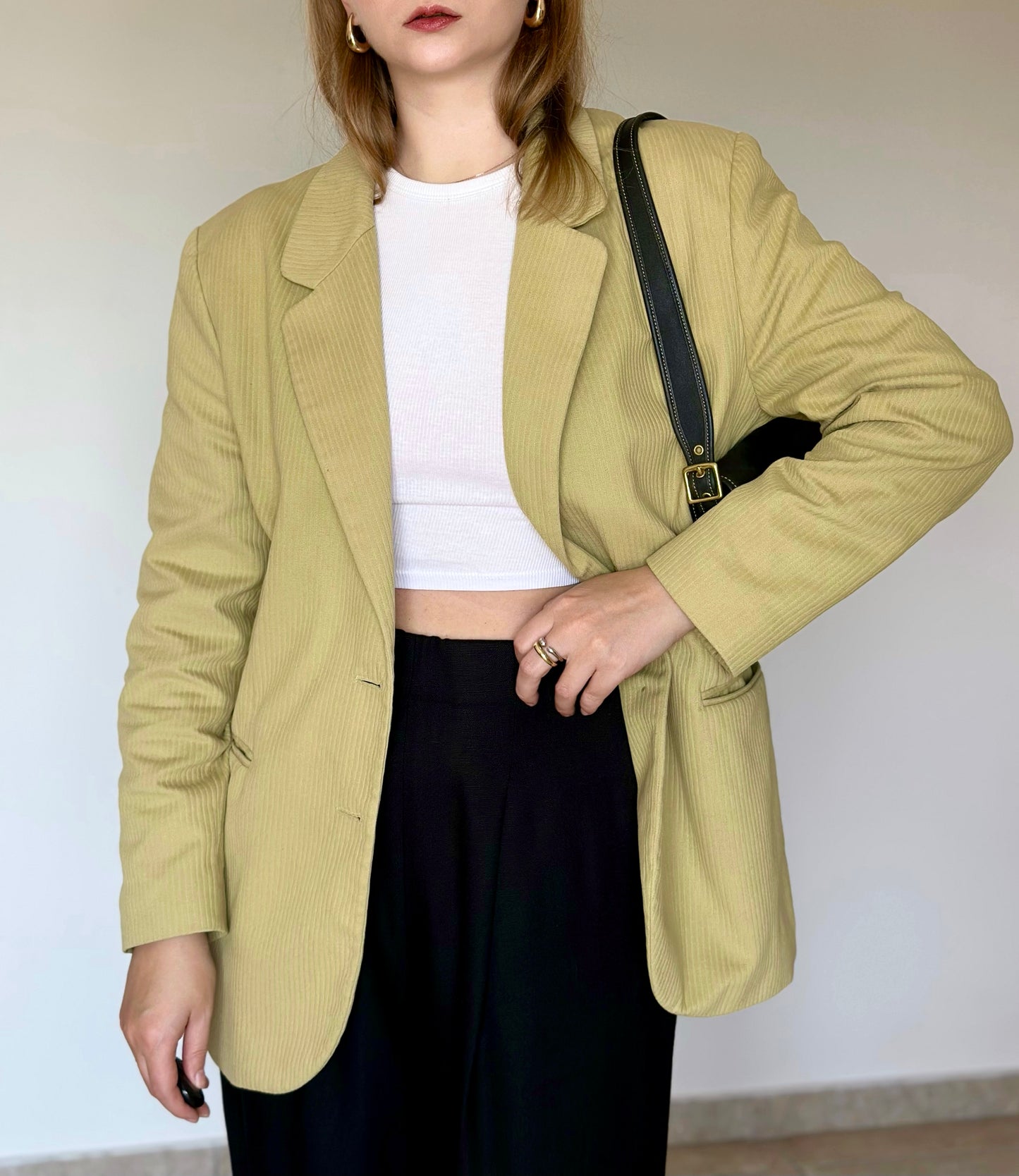 Vintage lime oversized blazer