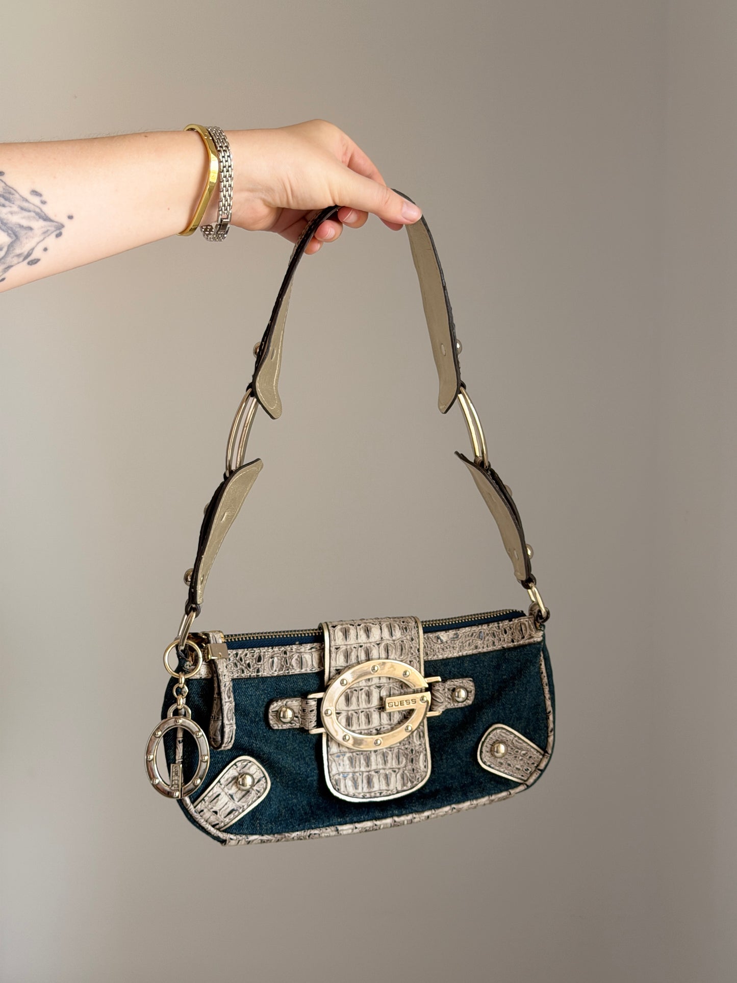 Iconic vintage Guess denim bag