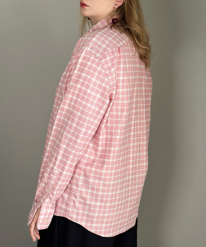 Charming pink and white checkered shirt
